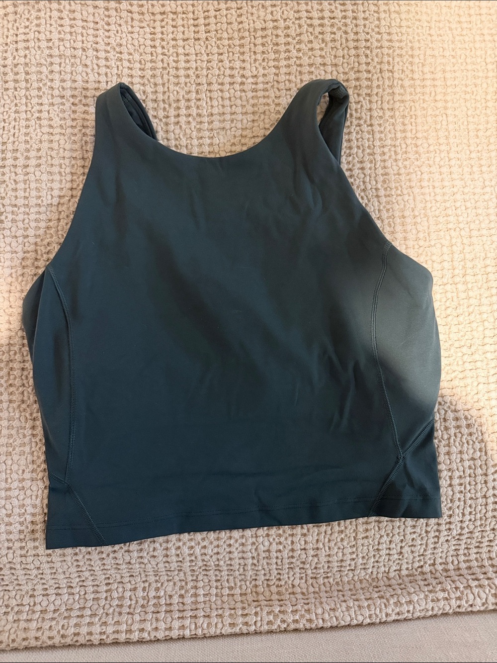 lululemon athletica Dark Green High Neck Sports Tank